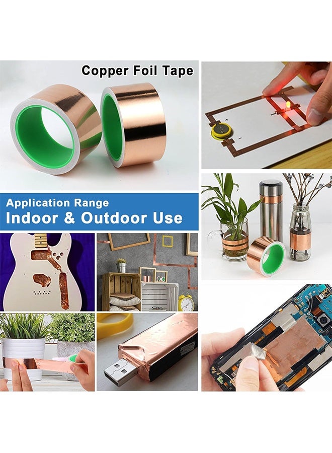 Waterproof Tape,  Double Conductive Metal Adhesive Tape, Copper Foil Tape with Conductive Adhesive for Pipe Leakage Roof Water Tape - Image 4